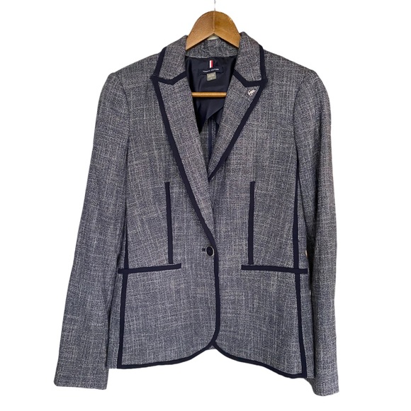 Tommy Hilfiger Single Button Navy Blue Blazer Women’s Size 6 - Picture 1 of 12